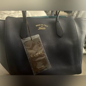 Navy blue Gucci tote bag